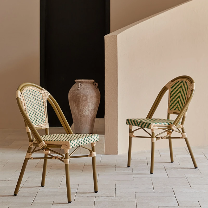 Sillas De Comedor al aire libre De ratán, Sillas De Comedor modernas De mediados De siglo, tocador nórdico, muebles De Jardín