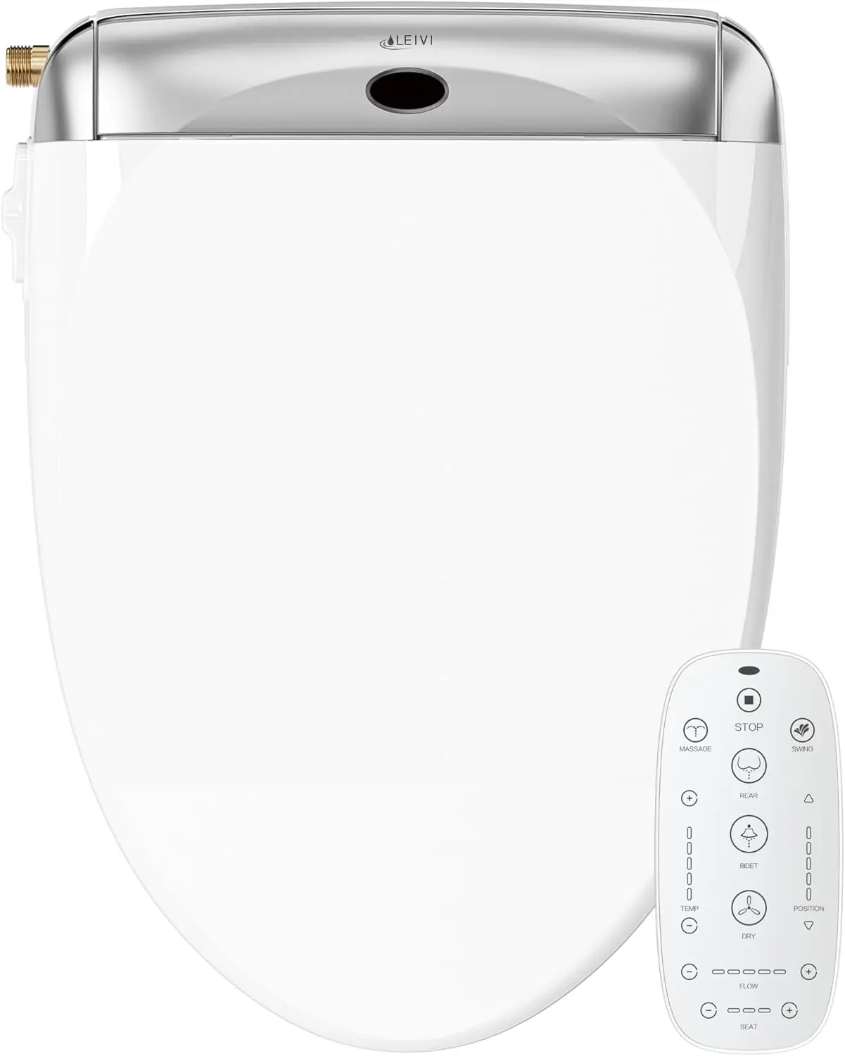 

Smart Bidet Toilet Seat with Wireless Remote and Side Panel,Multiple Spray Modes,Adjustable Heated Seat,Warm Water and Air Dryer