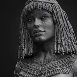 60mm Resin Model Egypt Queen Figure Bust Sculpture Unpaint No Color RW-661