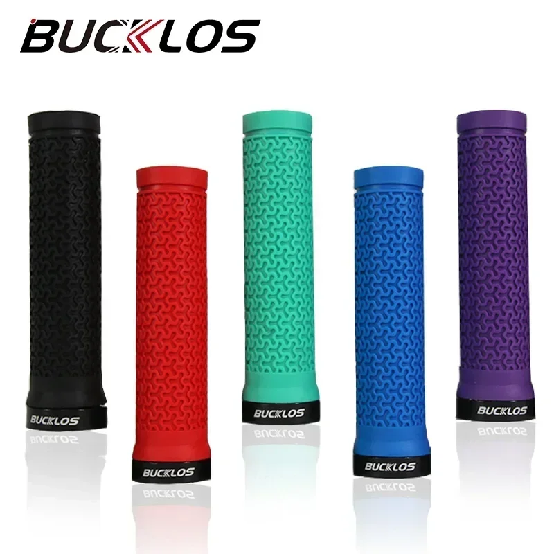 BUCKLOS MTB Handlebar Grips Non-slip Mountain Bike Grips Lock on Bicycle Handlebar Grip Shock Absorption Electric Scooter Handle