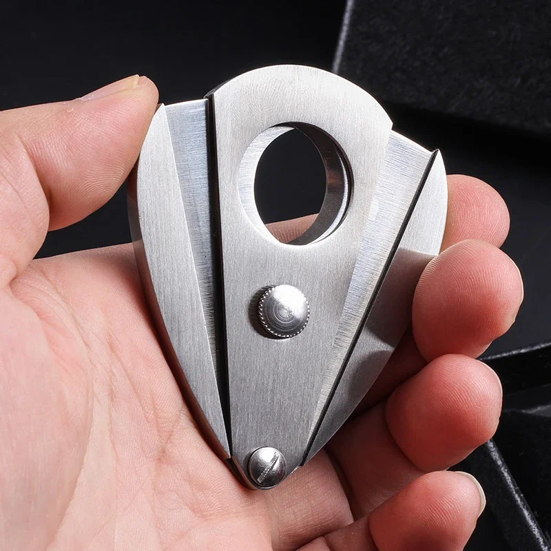 

Water Drop Shape Cigar Cutter Double Blade Cigar Knife Puncher Guillotine Shears Stainless Steel Cigar Scissors