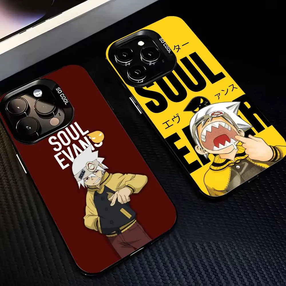 

S-Soul E-Eater Evans-SEE Phone Case For iPhone 17,16,15,14,13,12,11 Plus,Pro Max,XS,Colored Silver Plated Inside Cover