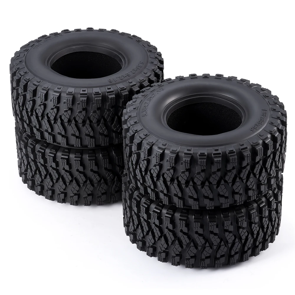 YEAHRUN 2.6Inch Rubber Tyre Wheel Tires OD 136MM for 1/7 1/8 RC Climbing Car MK07 MJX SCX10 TRX4 RBX10 Upgrade Parts