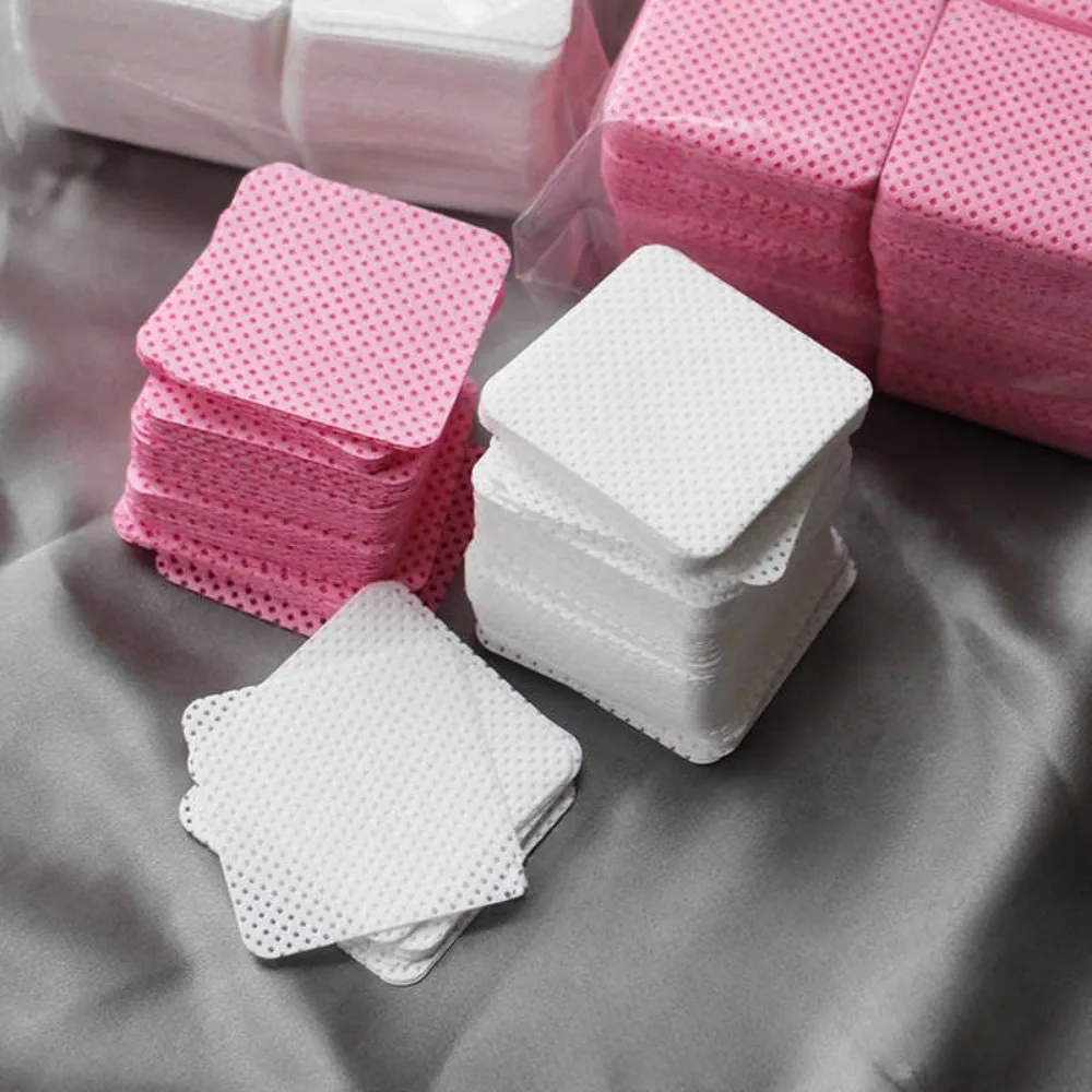 300 개/갑/팩 보풀없는 매니큐어 리무버 냅킨 다채로운 면화 물티슈 종이 패드 UV 젤 먼지 클리너 매니큐어 도구 청소