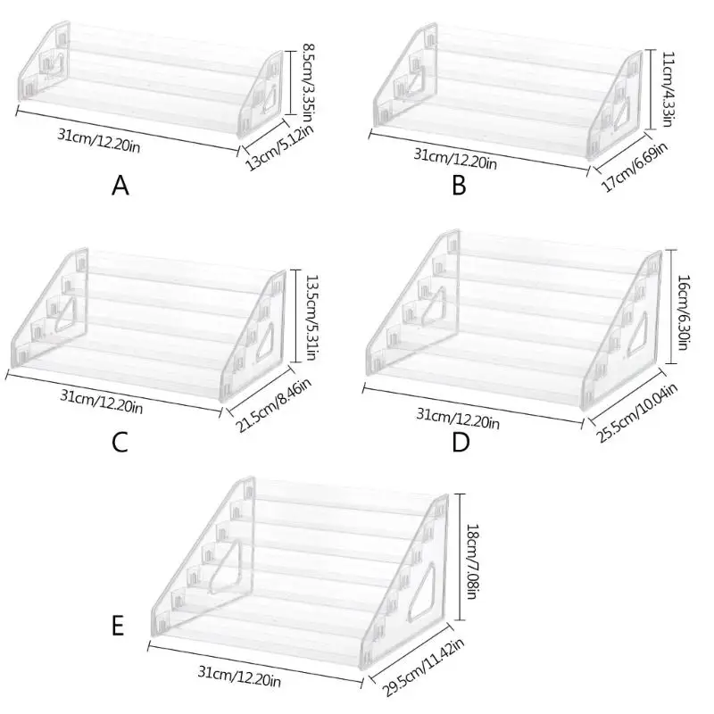 

Multi-Layers Rack Plastic Clear Polish Cosmetic Varnish Display Stand Holder Manicure Storage Tabletop