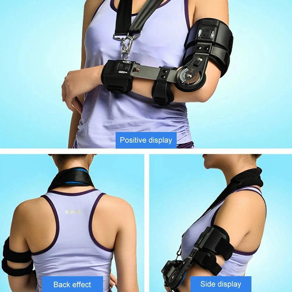 Elbow joint fixation brace hinged Shoulder Arm Sling Forarm Braces Support Splint Orthosis Orthotics Band Pad Protector Guard