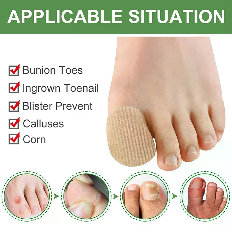 1Pcs Bunions Corns Foot Pain Relief Orthotics Fabric Silicone Toe Tube Cover Protector Finger Toes Separators Hallux Valgus