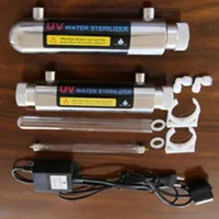 12W Stainless Steel UV Water Sterilizer Ultraviolet Tube Lamp Direct Drink Disinfection Filter Aquarium Fish Tank Purifier