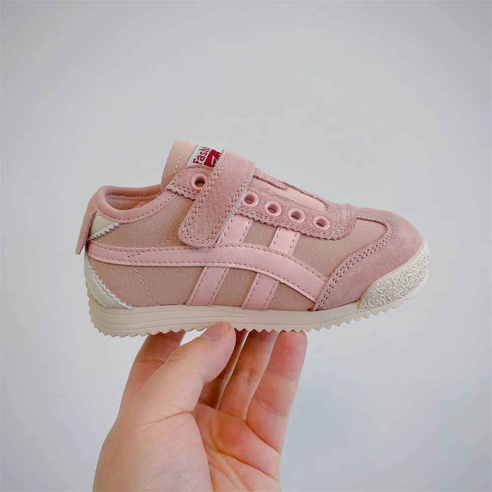 2024 zapatos para niños y niñas, zapatos deportivos informales cómodos de cuero genuino, zapatos Forrest Gump a la moda para niños y niñas