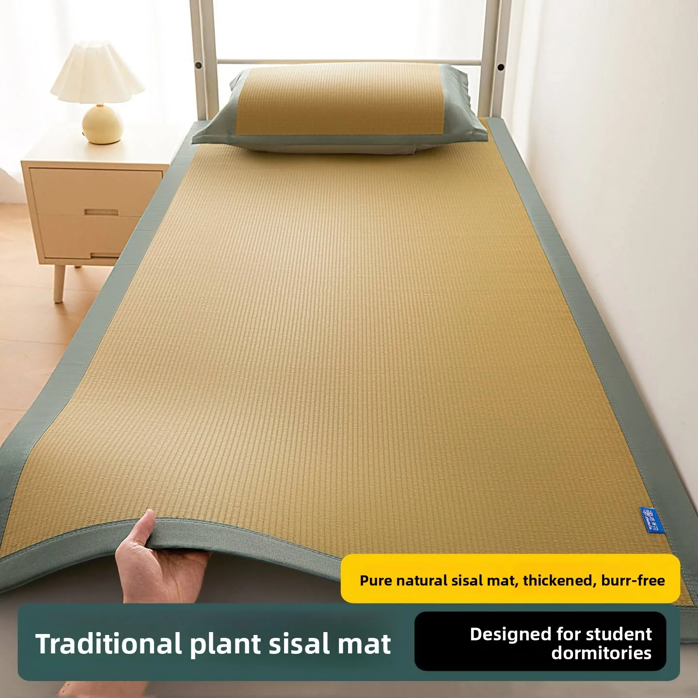 2026 New Style Natural Rattan Cooling Mat Summer Breathable Grass Woven Bedding for Students Dormitory Single Bed Traditional...