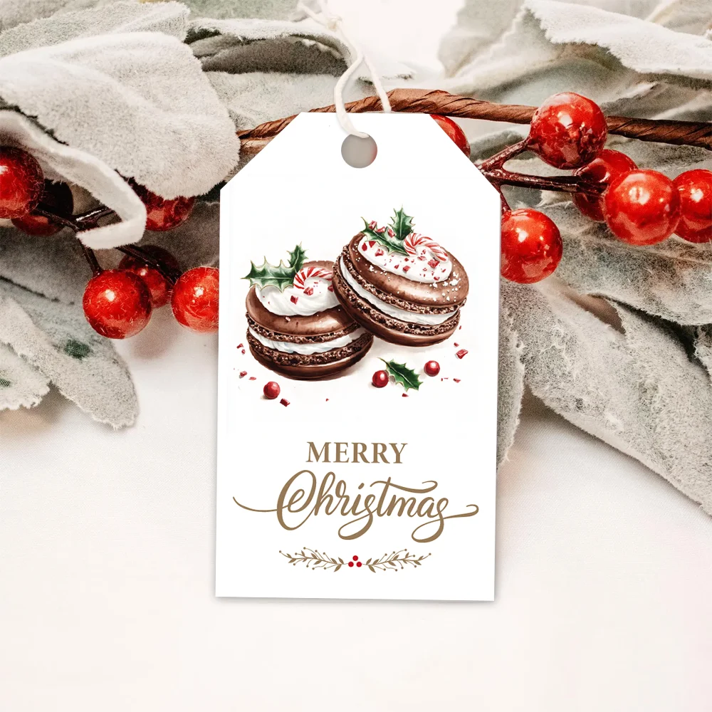40 шт., рождественские бирки, подарочные этикетки, украшения для вечеринок, открытки «сделай сам», праздничный домашний декор, поздравительные открытки, праздничные открытки, подарочный шпагат