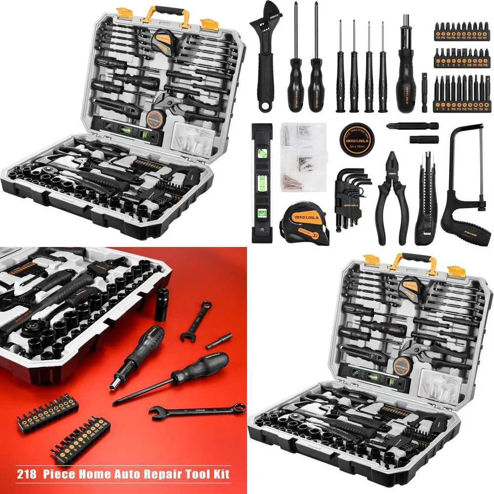 

Полный набор инструментов для дома и ремонта автомобилей из 218 предметов с кейсом для хранения