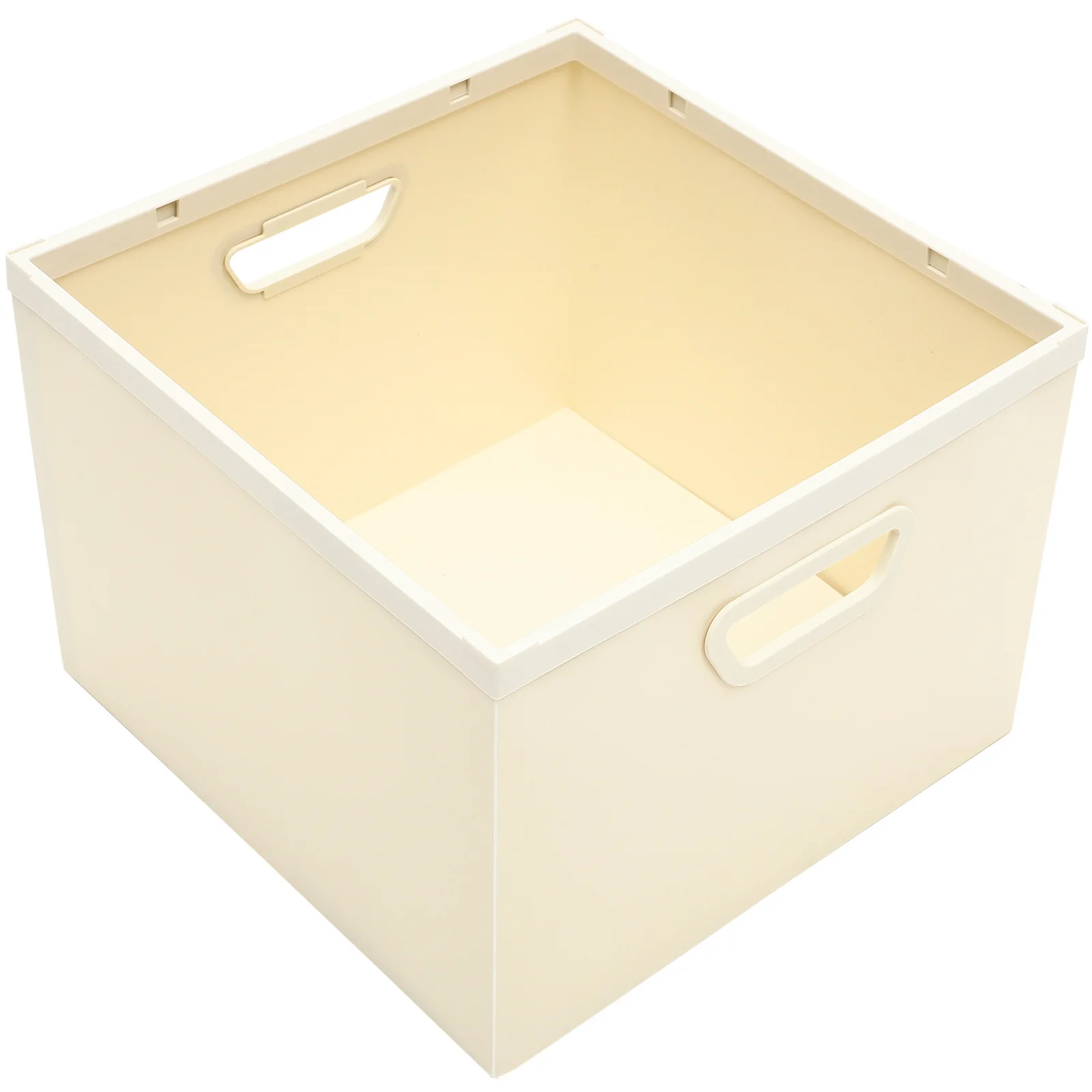 صندوق تخزين مكتبي مع مقبض منظم متعدد الوظائف قابل للطي لمستحضرات التجميل والقرطاسية والكتب والأشتات المنزلية