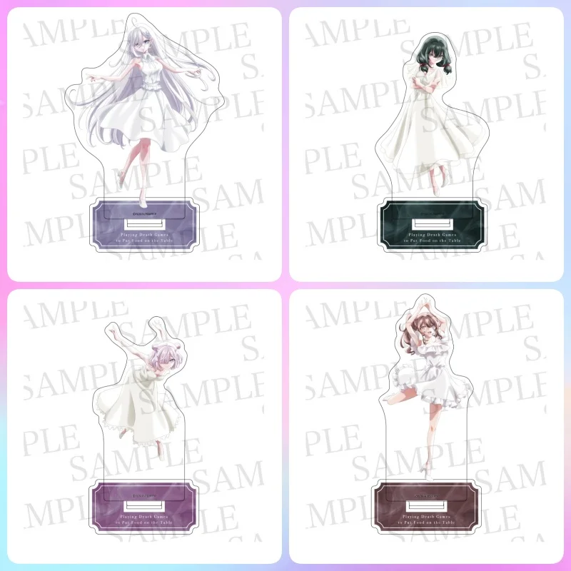 Playing Death Games to Put Food on the Table Game 15cm Acrylic Figure Stand Figure Desktop Ornament Collecting Keychain