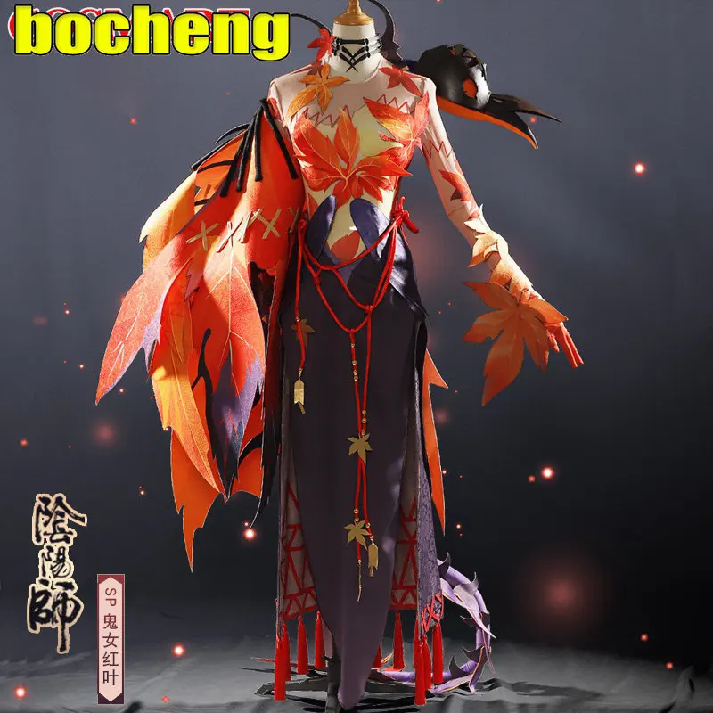 Game Onmyoji SP Kijyo Koyo HongYe Skin Cosplay Costume Uniform Dress Halloween Party Outfit For Women New