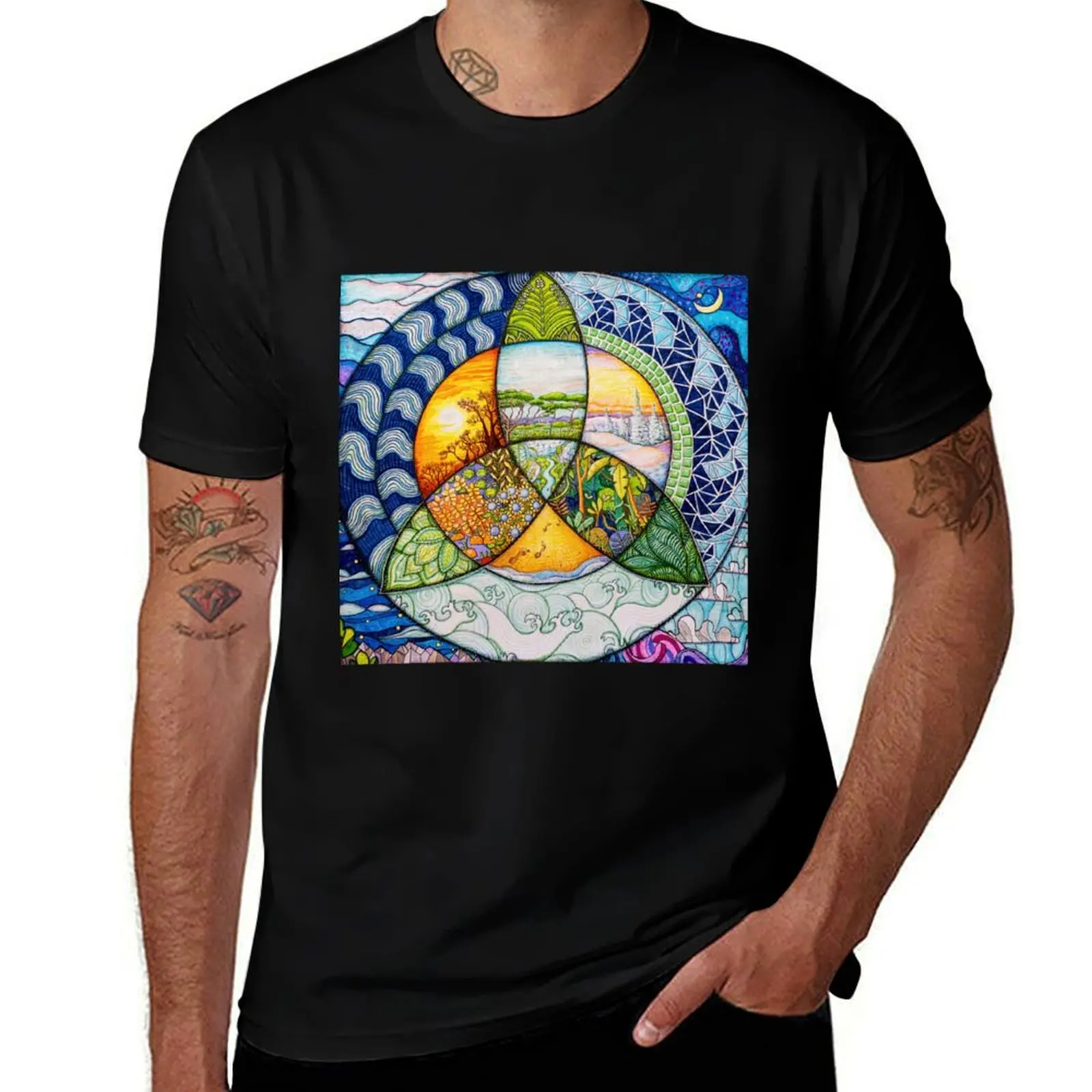

The Way. Gaia Protection Meditation T-Shirt men t shirt cotton 100% cotton t shirts man 100% t shirts designer T-shirt