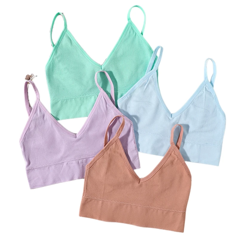 Reggiseno senza cuciture reggiseni sportivi per le donne top corto a forma di U sul retro Bralette femminile Comfort Lingerie Sexy reggiseno intimo donna senza ferretto