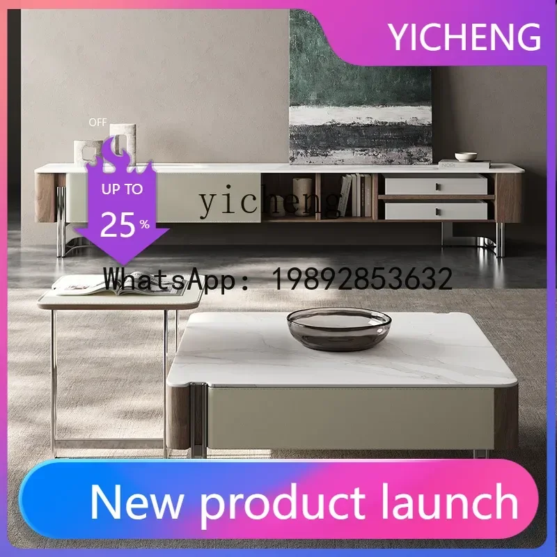 

Высококачественный журнальный столик из каменной плиты AA, съемный журнальный столик, бытовой квадратный журнальный столик для гостиной