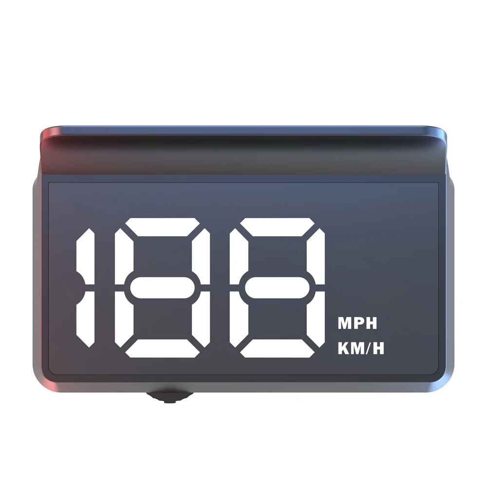 W2 Car HUD Head Up Display GPS Beidou Dual Mode Speedometer Auto Brightness Overspeed Alarm Type-C USB Powered Universal for EV