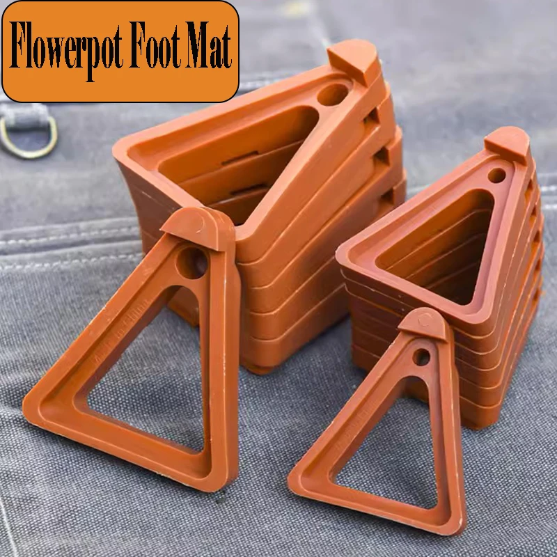 Flower Pot Pad Feet Flower Pot Tray Bottom Bracket Plastic Base Bottom Pad High Bracket Green Plant Potted Plant Breathable Anti