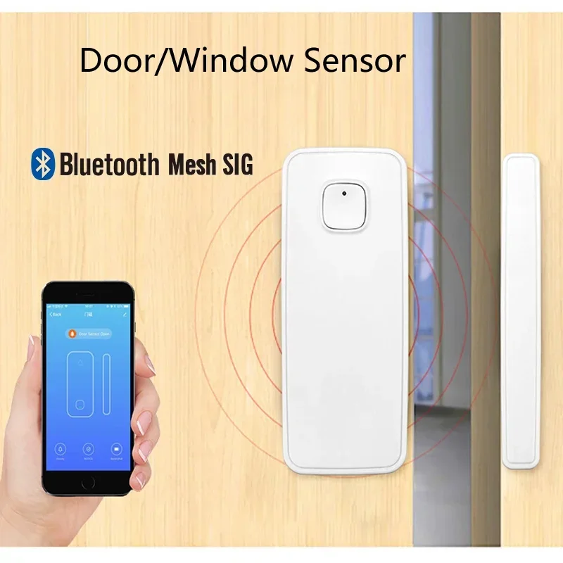 Novo bluetooth malha sig porta janela sensor detector de alarme sem fio 2 * aaa baterias alimentado tuya casa inteligente segurança