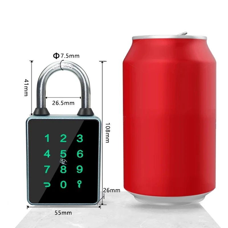 Portable Door Lock Smart Padlock Bluetooth TTlock App Waterproof Password Key 13.56khz RFID Card USB 6 Ways Unlock