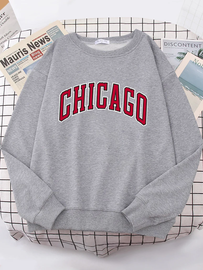 American City Chicago Hoodies Women simple S-XXL Hoodie Loose Street High Quality Sweatshirt hip hop Casual Warm Tops Female