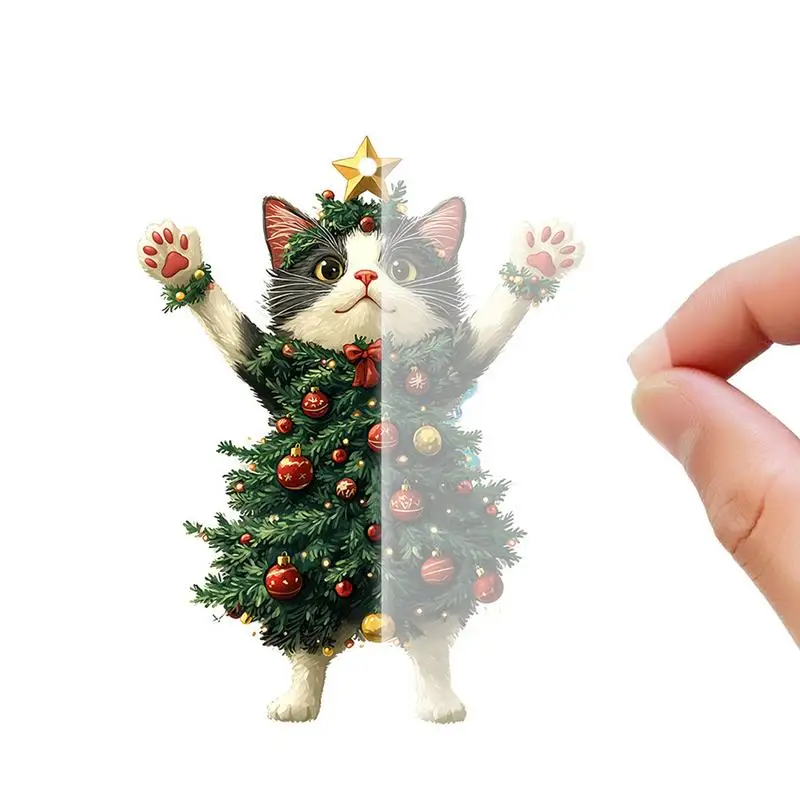 Kat Ornamenten Voor Kerst Festival Boom Kitten Hanger Voertuig Achteruitkijkspiegel Kitten Hanger Accessoires Kat Hanger Voor Kerstmis