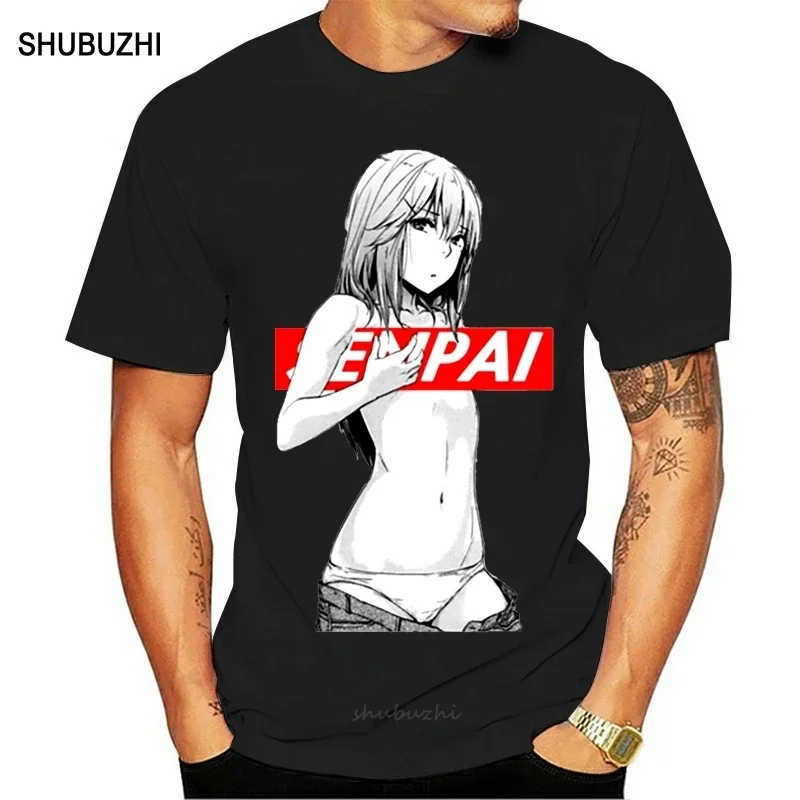Men Short sleeve tshirt Senpai Ahegao Anime T Shirt(1) Women t-shirt