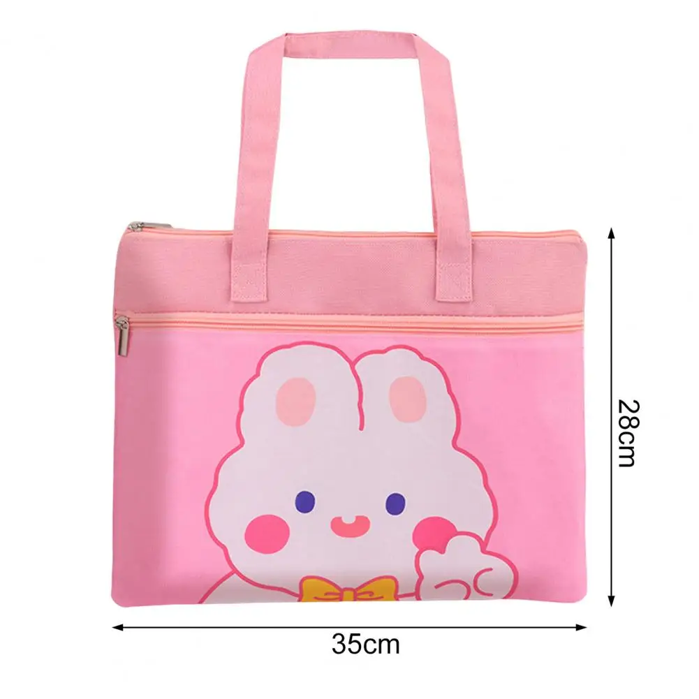 Kawaii Мультфильм двойная молния сумка для файлов Большая водонепроницаемая ткань Оксфорд вместительная сумка-Органайзер подарки симпатичная Портативная сумка для хранения учебников