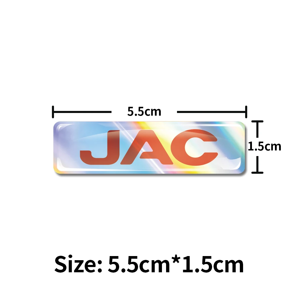 4Pcs Laser 3D Epoxy Car Interior Exterior Decoration Sticker For JAC Refine J3 J2 S5 A5 J5 J6 J4 Vapour S2 T8 Car Accessoriess - view 6
