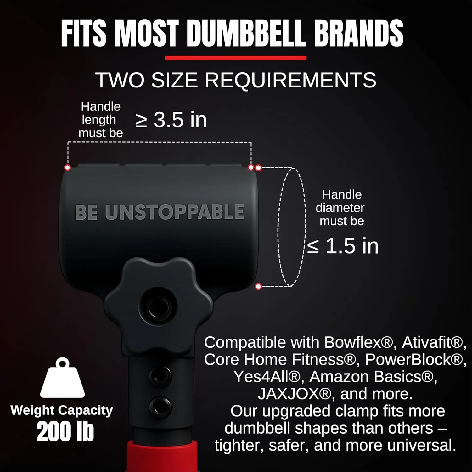Zestaw do konwersji hantli na sztangę - udźwig do 90 kg, stalowa obejma do treningów całego ciała w domowej siłowni