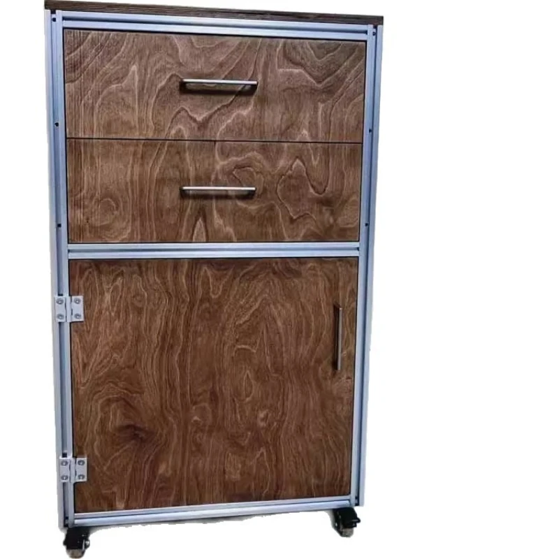 

Solid wood dining side cabinet Aluminum profile storage cabinet Aluminum profile side cabinet