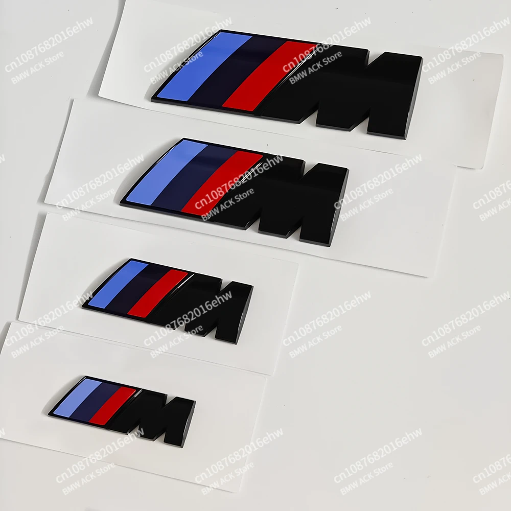 Autocollant de décoration de coffre arrière de voiture, insigne latéral de carrosserie, logo 3D ABS M, accessoires de modification de voiture pour toutes les motos BMW M Power, X5, X7, E71