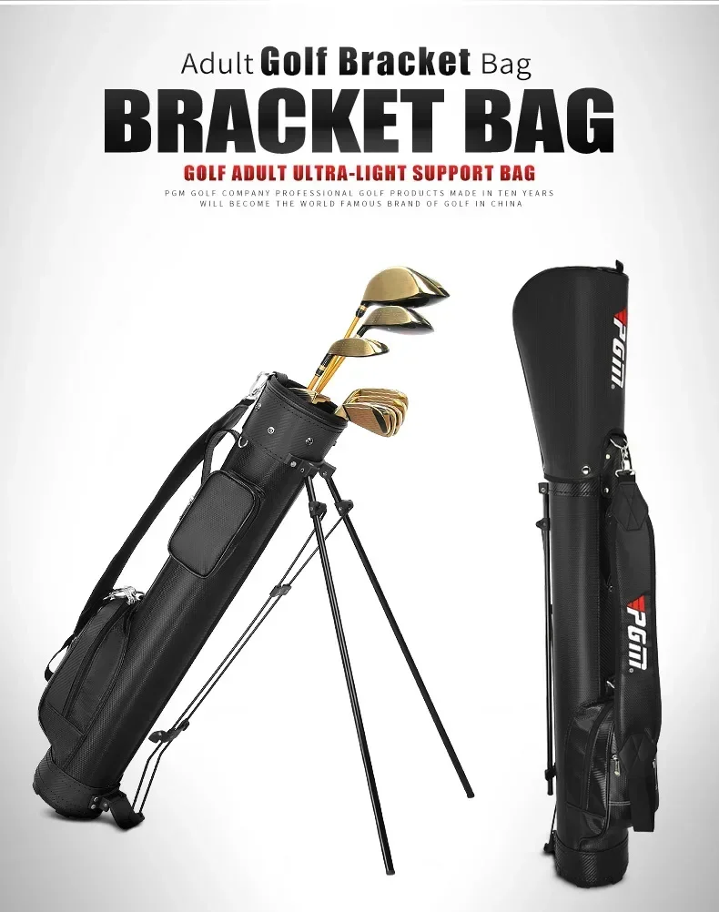 PGM Golf Bag with Stand Gun Bag for Men and Women, 6 Colors, Can Hold 9 Clubs QIAB008