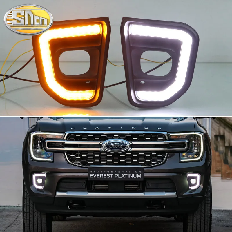 

SNCN Car Accessories Waterproof ABS 12V DRL Fog Lamp Decoration LED Daytime Running Light For Ford Everest 2022 2023