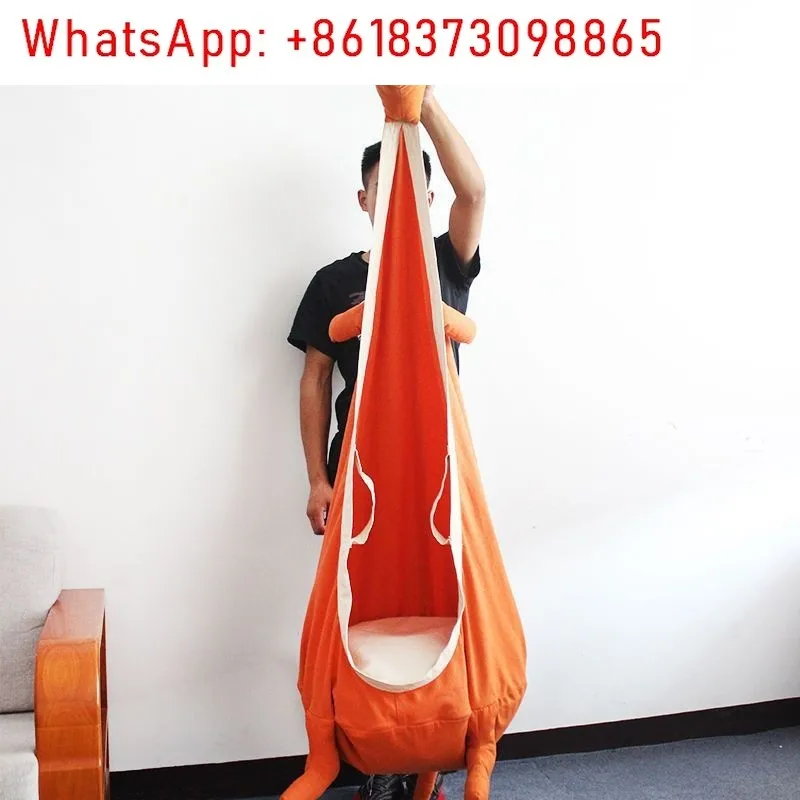 INS style cotton cartoon kangaroo swing hanging chair, children's indoor and outdoor balcony hammock toy
