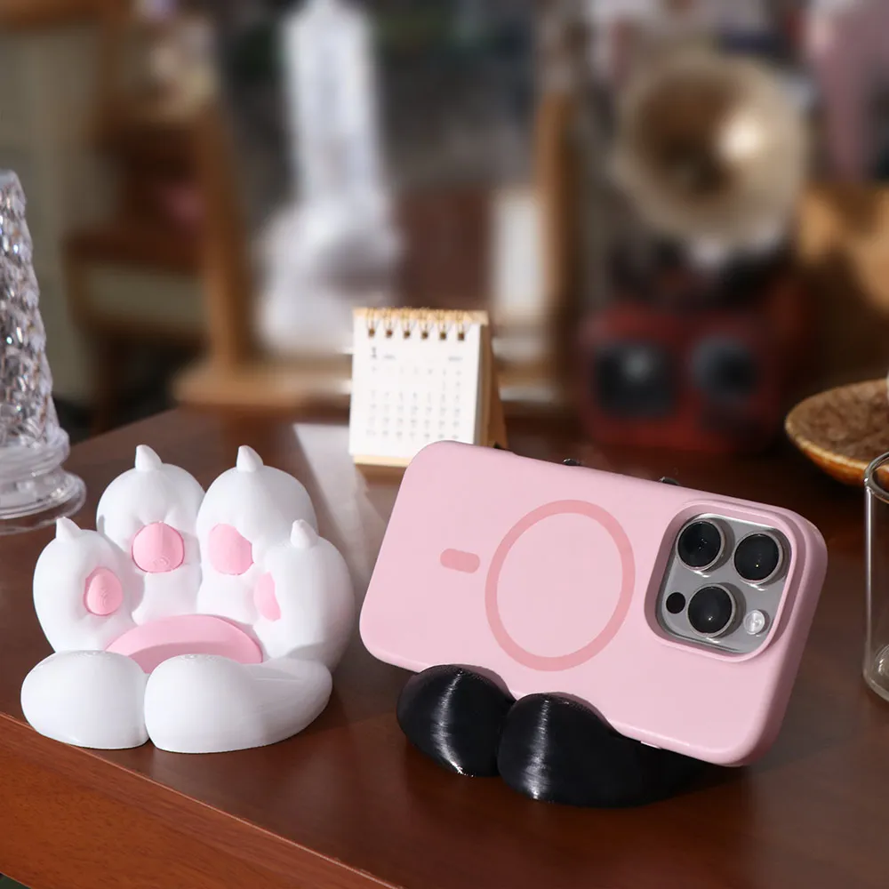 

3D Printed Cat Paw Phone Stand Cartoon Style Universal Mount Cartoon Tablet Stand Bracket Easy To Clean Multi-functional