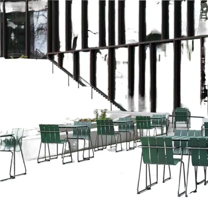 Modern Outdoor Patio Dining Set Weather Resistant Bistro Table and Chairs for Garden Villa Cafe Club Courtyard Leisure