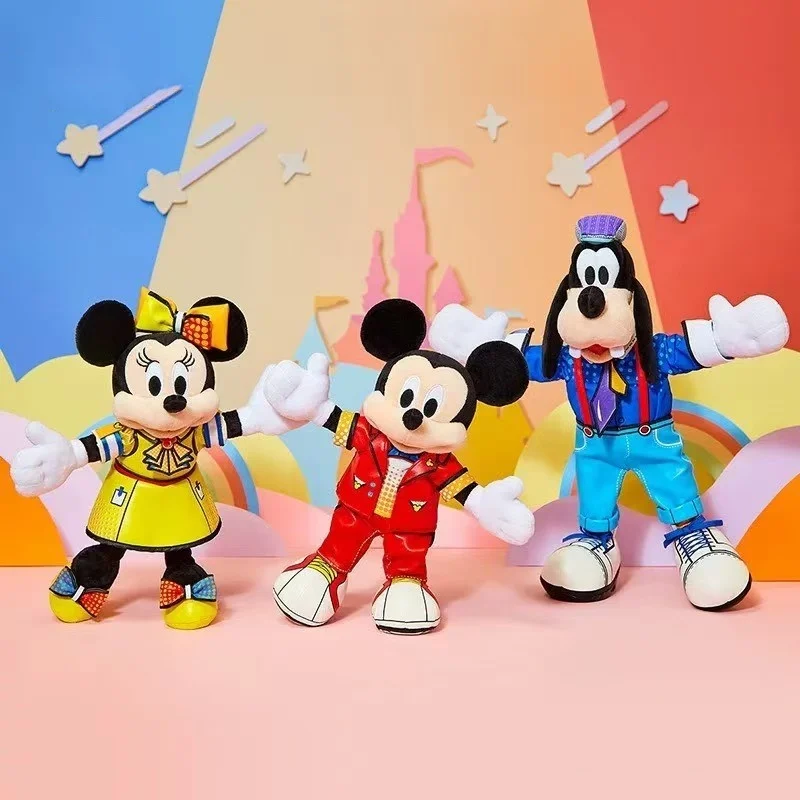 Disney Colorful Celebration Mickey, Minnie, Daisy, Donald Duck, Goofy Plush Toy, Children's Birthday Gift, Souvenir