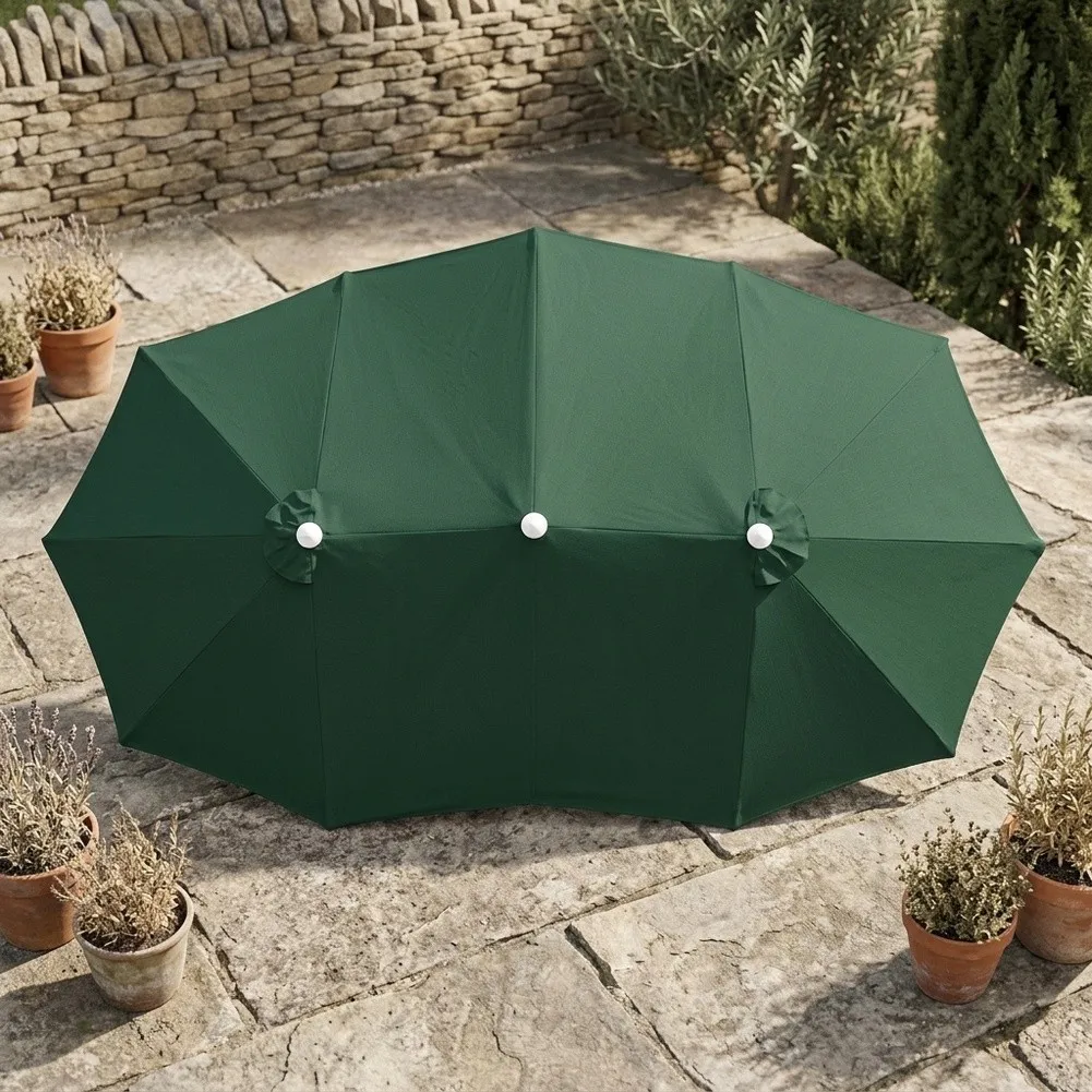 Umbrella Replacement Fabric 2.7m for Three Section Frames - High Strength Polyester Waterproof UV Protection Khaki Navy Red