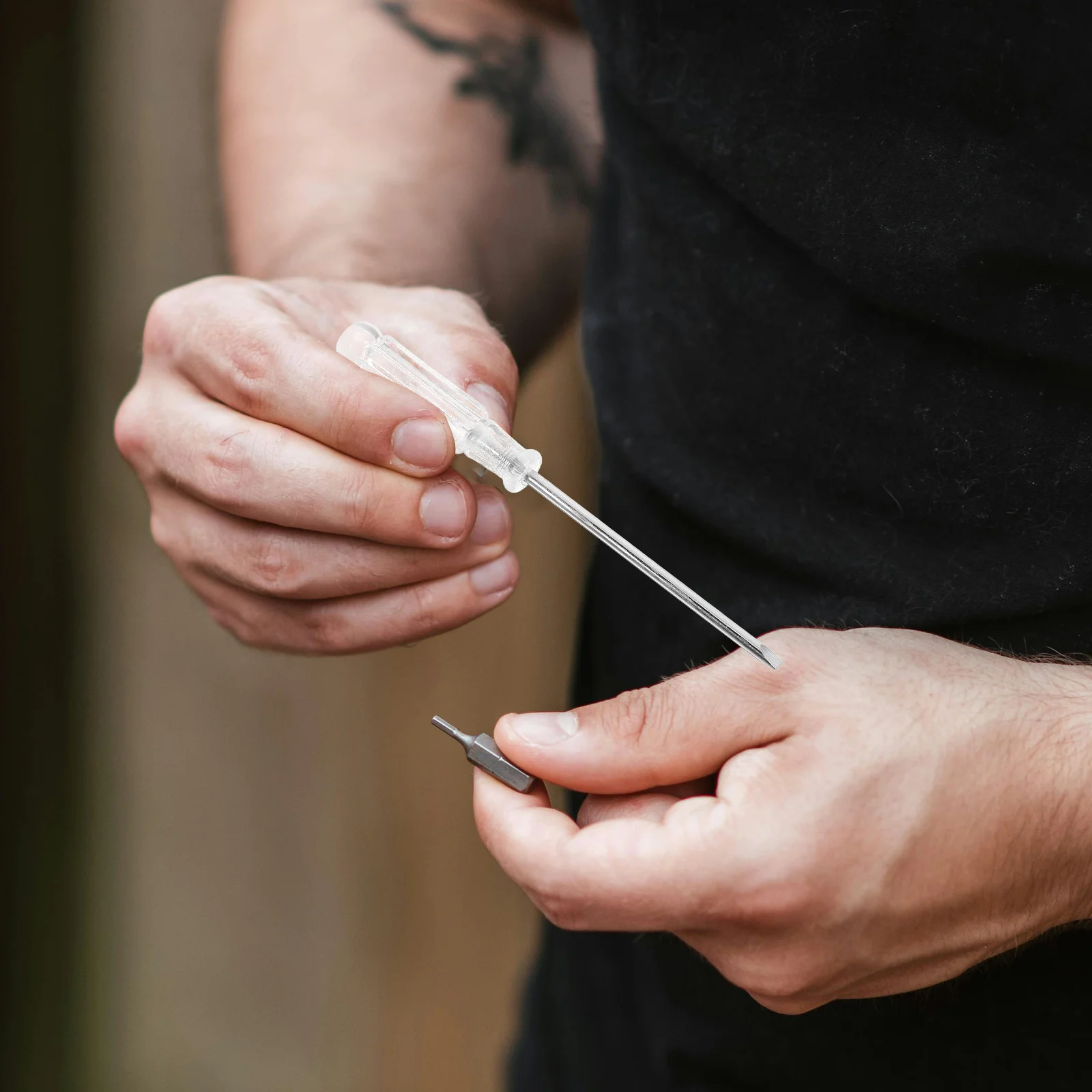 6本組クロスヘッドドライバーセット小型ハンドツール家庭修理用、携帯用金属精密ドライバーキット修理用