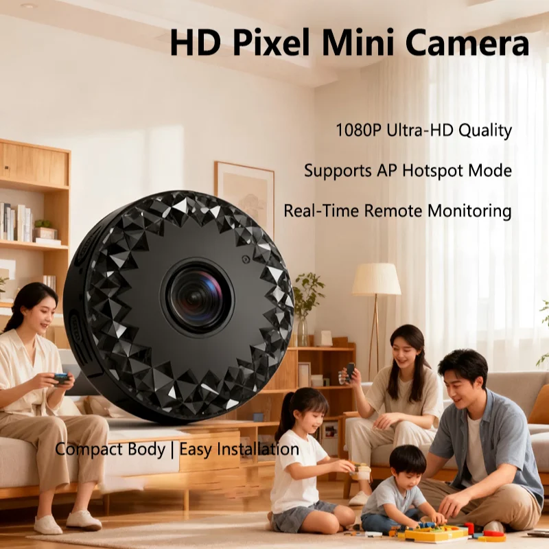 Wireless WiFi Camera Magnetic Mount Easy Setup Remote View Pet Baby Monitor Smart Home Security Indoor Surveillance 2026 New