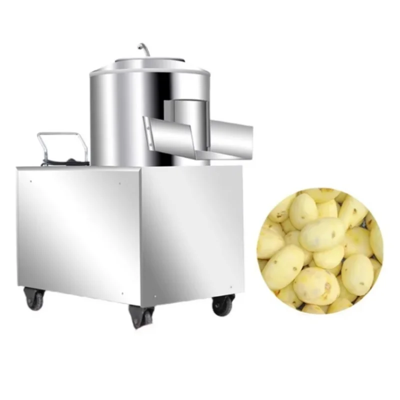 Automatic Stainless Steel Peeling Machine For Potato Taro Onion Ginger Sweet Potato With Core Bearing Component