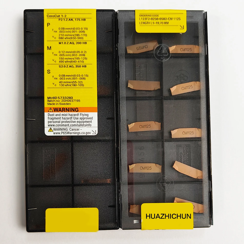 

HUAZHICHUN L123F2-0250-0502-CM 1125 Milling Inserts Turning Tools