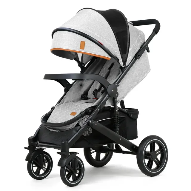 Baby Stroller Factory Hot Selling Stroller Folds By One Hand 2 In1 Style Light Weight About 8kg Trolley For New Born