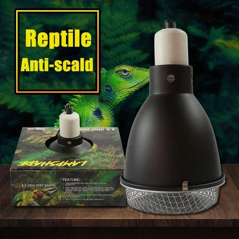 Reptile Amphibian Terrarium Anti-scalding Protective Lampshade  Lizard Snake Lamp Holder Pet Light Bulb Bracket Lampshade