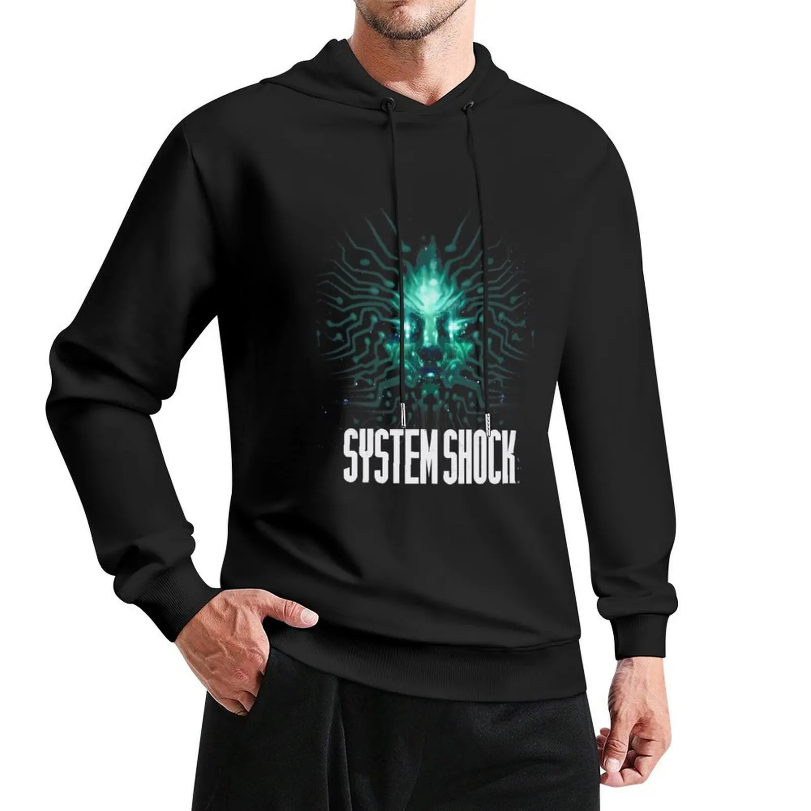 System Shock Hoodie graphic t shirts men mens designer clothes korean style clothes clothes for men hoodie for men