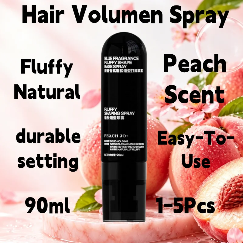 Volumizing Setting Spray Peach Scent Fluffy Hair Styling Spray Long‑Lasting Volume Lifting Fluffy Styling Finish For Fine Hair