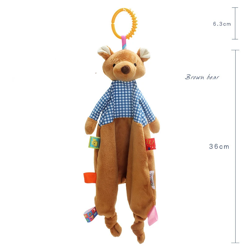 Schattige Dieren Rustgevende Handdoek Rammelaar Speelgoed Baby Speelgoed 0 12 Maand Pasgeborenen Cadeau Slaapspeelgoed Zacht Knuffels Dekbed Voor Baby